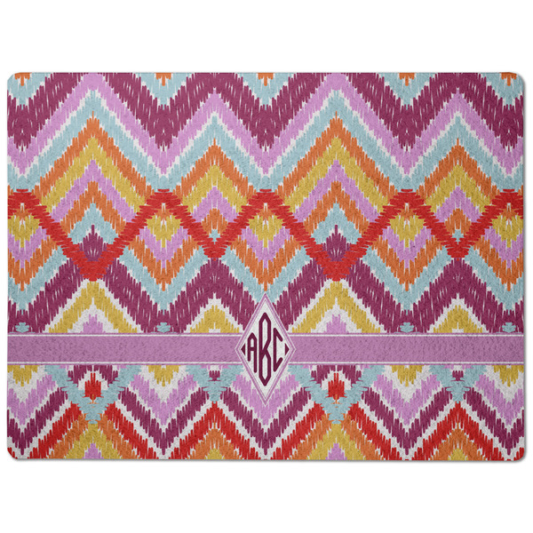 Ikat Chevron Dog Food Mat - Medium without bowls