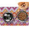 Ikat Chevron Dog Food Mat - Small LIFESTYLE