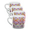 Ikat Chevron Double Shot Espresso Cups - Set of 4 (Personalized)