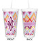Ikat Chevron Double Wall Tumbler with Straw - Approval