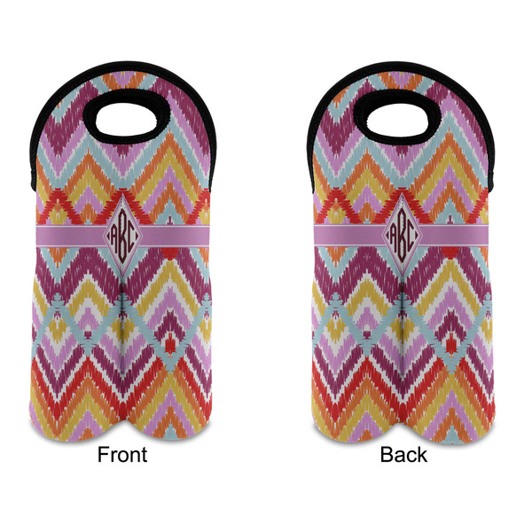 Ikat Chevron Double Wine Tote - APPROVAL (new)