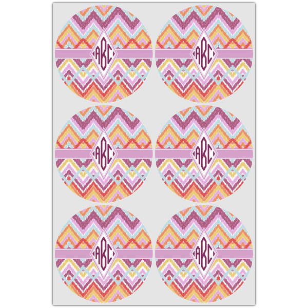 Ikat Chevron Drink Topper - XLarge - Set of 6