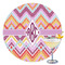 Ikat Chevron Drink Topper - XLarge - Single with Drink