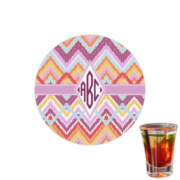 Custom Ikat Chevron Printed Drink Topper - 1.5" (Personalized)
