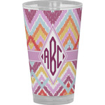 Ikat Chevron Pint Glass - Full Color (Personalized)