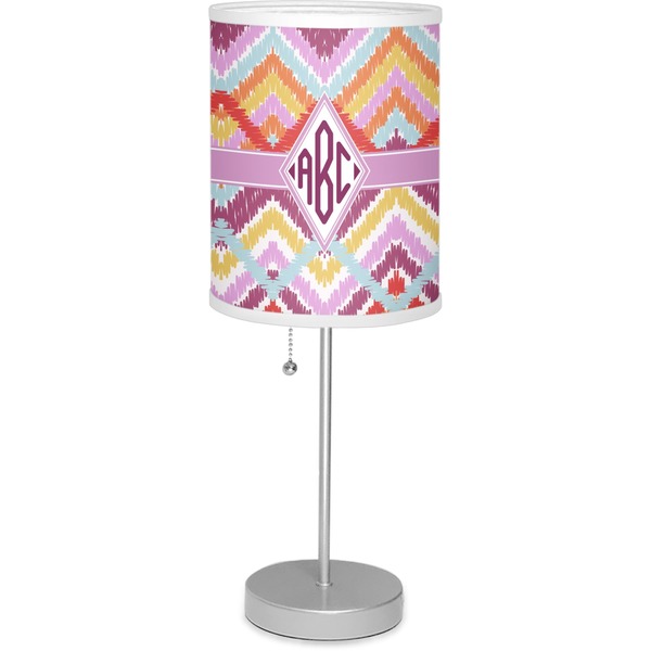 Custom Ikat Chevron 7" Drum Lamp with Shade Polyester (Personalized)