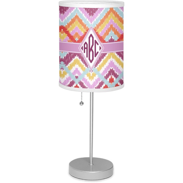 Custom Ikat Chevron Lamp with Drum Shade (Personalized)