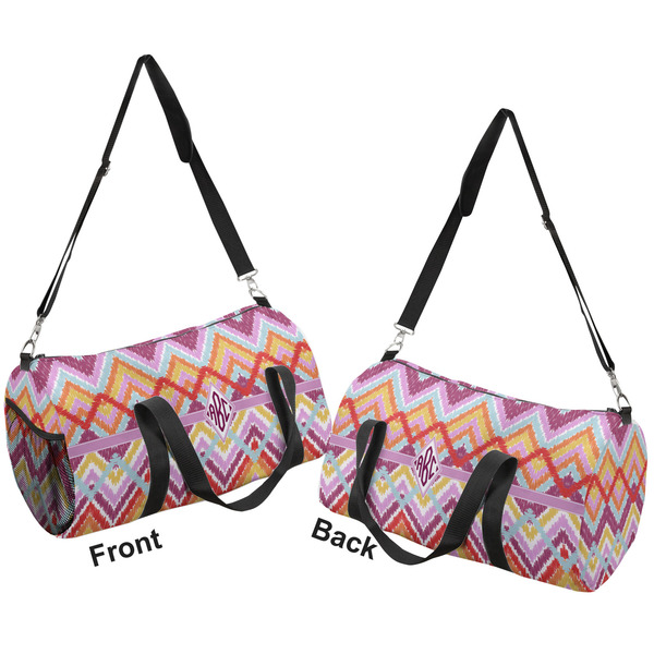 Ikat Chevron Duffle bag large front and back sides