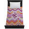 Ikat Chevron Duvet Cover - Twin - On Bed - No Prop