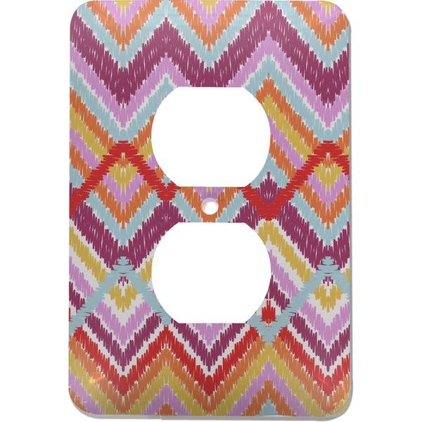 Custom Ikat Chevron Electric Outlet Plate