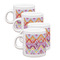 Ikat Chevron Espresso Cup Group of Four Front