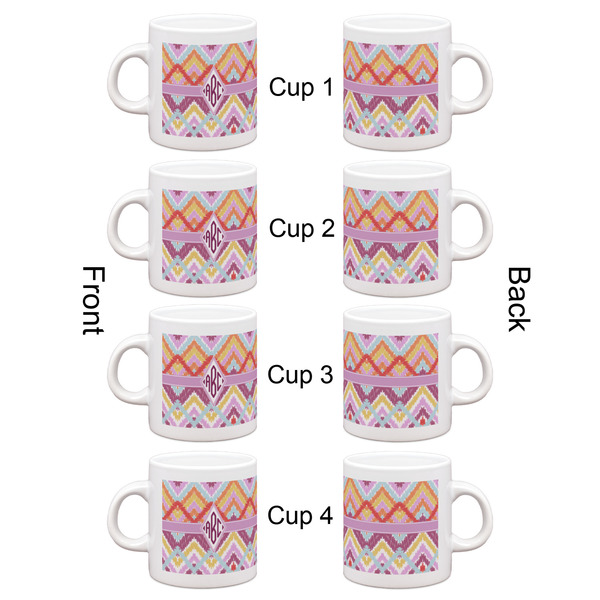 Ikat Chevron Espresso Cup Set of 4 - Apvl
