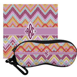 Ikat Chevron Eyeglass Case & Cloth (Personalized)