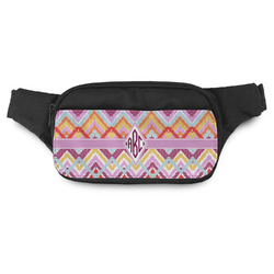 Ikat Chevron Fanny Pack - Modern Style (Personalized)