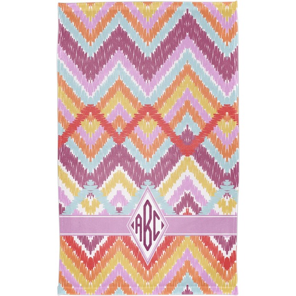 Ikat Chevron Finger Tip Towel - Full View