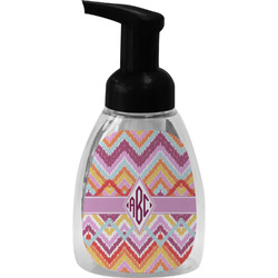 Ikat Chevron Foam Soap Bottle - Black (Personalized)