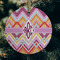 Ikat Chevron Frosted Glass Ornament - Round (Lifestyle)