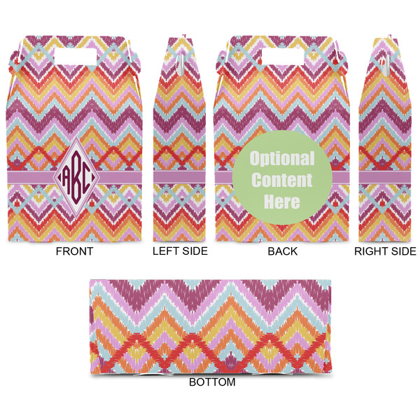 Ikat Chevron Gable Favor Box - Approval