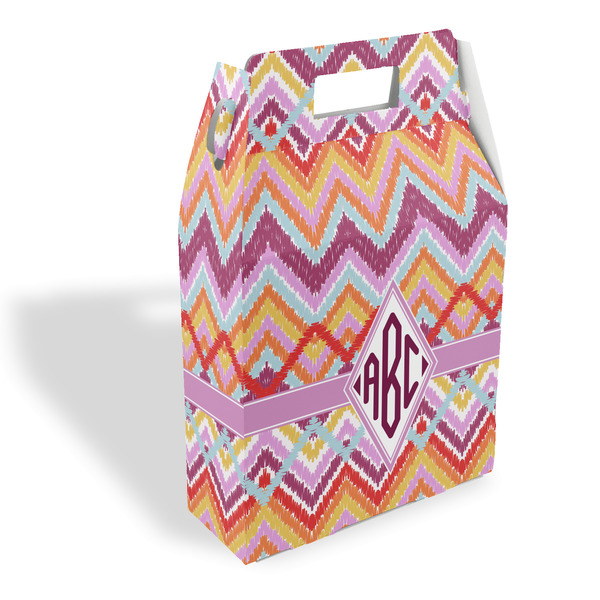 Custom Ikat Chevron Gable Favor Box (Personalized)