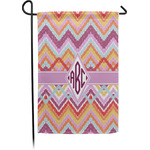 Ikat Chevron Small Garden Flag - Single Sided w/ Monograms