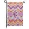 Ikat Chevron Small Garden Flag - Double Sided w/ Monograms