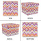 Ikat Chevron Gift Boxes with Lid - Canvas Wrapped - Large - Approval