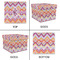 Ikat Chevron Gift Boxes with Lid - Canvas Wrapped - Medium - Approval