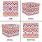 Ikat Chevron Gift Boxes with Lid - Canvas Wrapped - X-Large - Approval