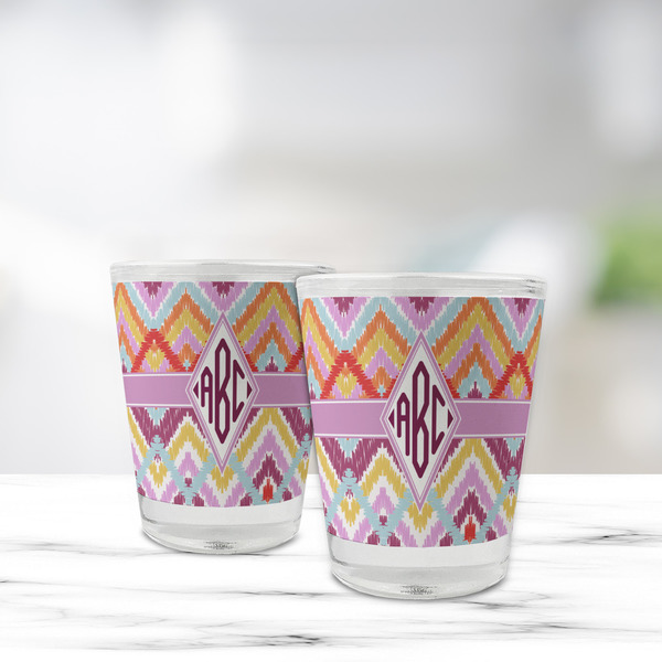 Ikat Chevron Glass Shot Glass - Standard - LIFESTYLE