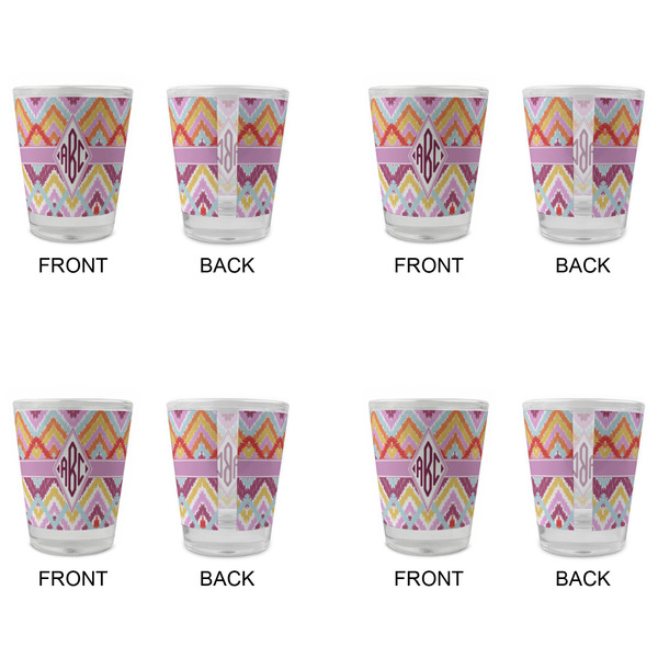 Ikat Chevron Glass Shot Glass - Standard - Set of 4 - APPROVAL