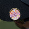 Ikat Chevron Golf Ball Marker Hat Clip - Gold - On Hat