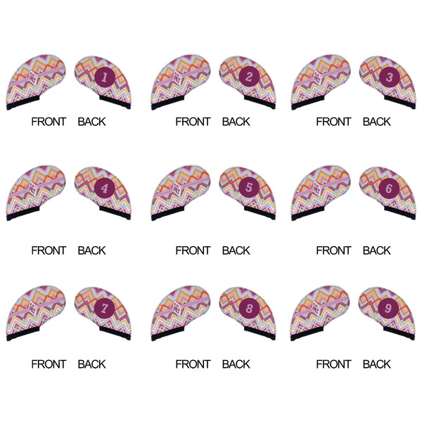 Ikat Chevron Golf Club Covers - APPROVAL (set of 9)