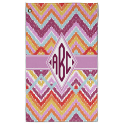 Ikat Chevron Golf Towel - Poly-Cotton Blend - Large w/ Monograms