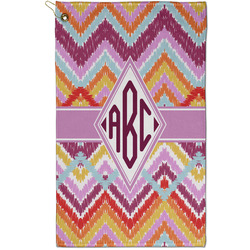 Ikat Chevron Golf Towel - Poly-Cotton Blend - Small w/ Monograms