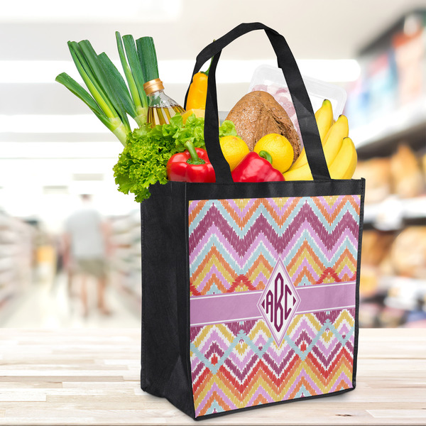 Ikat Chevron Grocery Bag - LIFESTYLE
