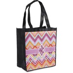 Ikat Chevron Grocery Bag (Personalized)