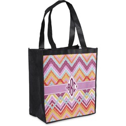 Ikat Chevron Grocery Bag (Personalized)
