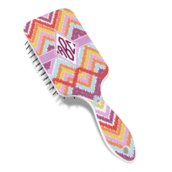 Ikat Chevron Hair Brush - Angle View