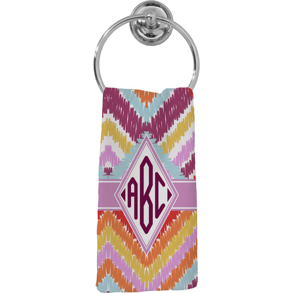 Custom Ikat Chevron Hand Towel - Full Print (Personalized)