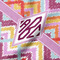 Ikat Chevron Hooded Baby Towel- Detail Close Up