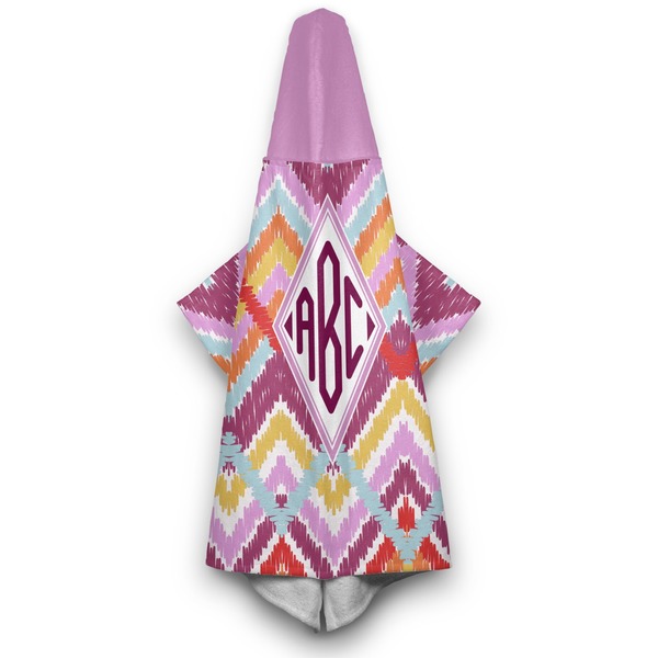 Ikat Chevron Hooded Towel - Hanging