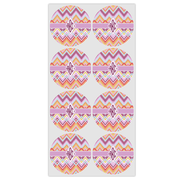 Ikat Chevron Icing Circle - Medium - Set of 8