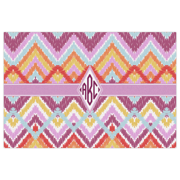 Ikat Chevron Indoor / Outdoor Rug - 2'x3' - Front Flat