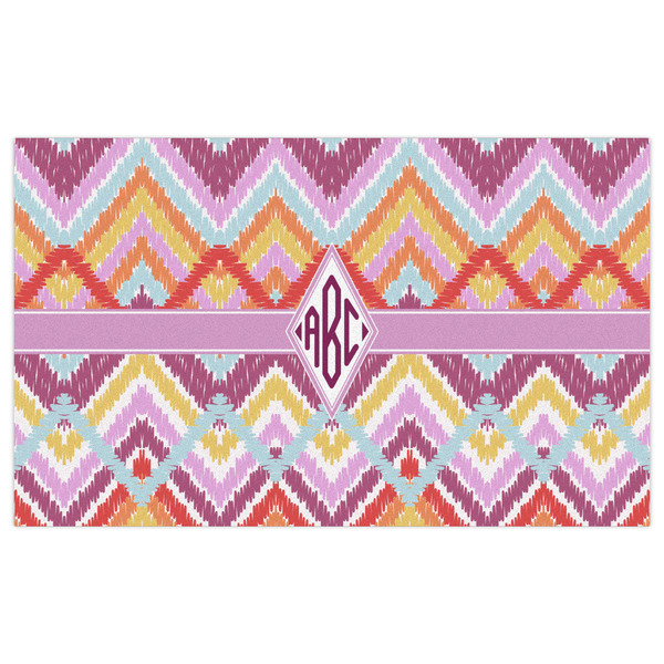 Ikat Chevron Indoor / Outdoor Rug - 3'x5' - Front Flat