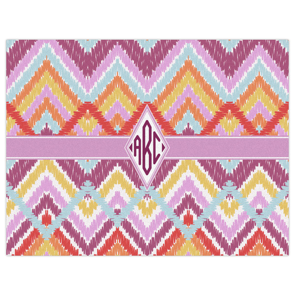 Ikat Chevron Indoor / Outdoor Rug - 6'x8' - Front Flat