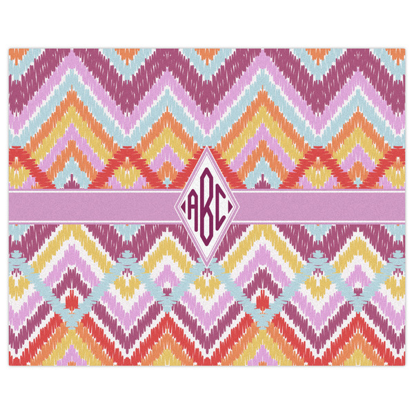 Ikat Chevron Indoor / Outdoor Rug - 8'x10' - Front Flat