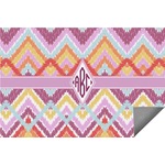 Ikat Chevron Indoor / Outdoor Rug - 6'x8' w/ Monogram
