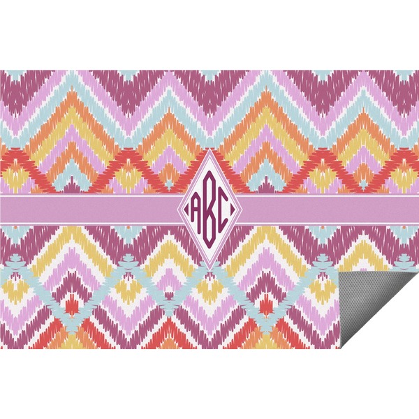 Custom Ikat Chevron Indoor / Outdoor Rug - 3'x5' (Personalized)