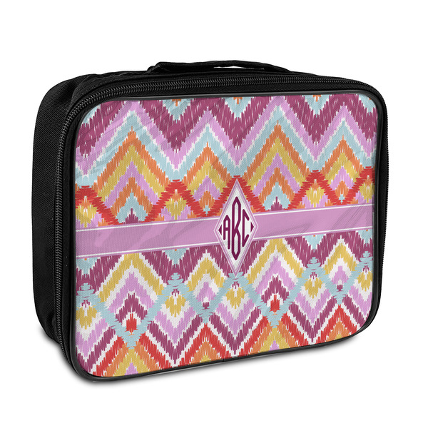 Custom Ikat Chevron Insulated Lunch Bag (Personalized)