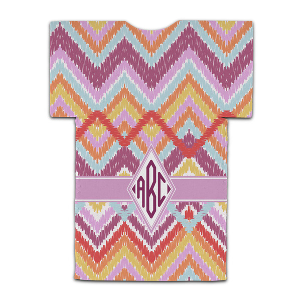 Ikat Chevron Jersey Bottle Cooler - BACK (flat)